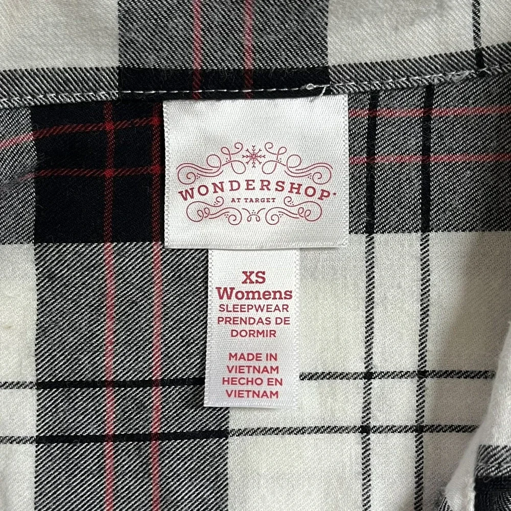 Plaid Sleep Shirt Cottagecore Grunge Cozy Flannel‎ Lounge Nightgown Sleepwear XS